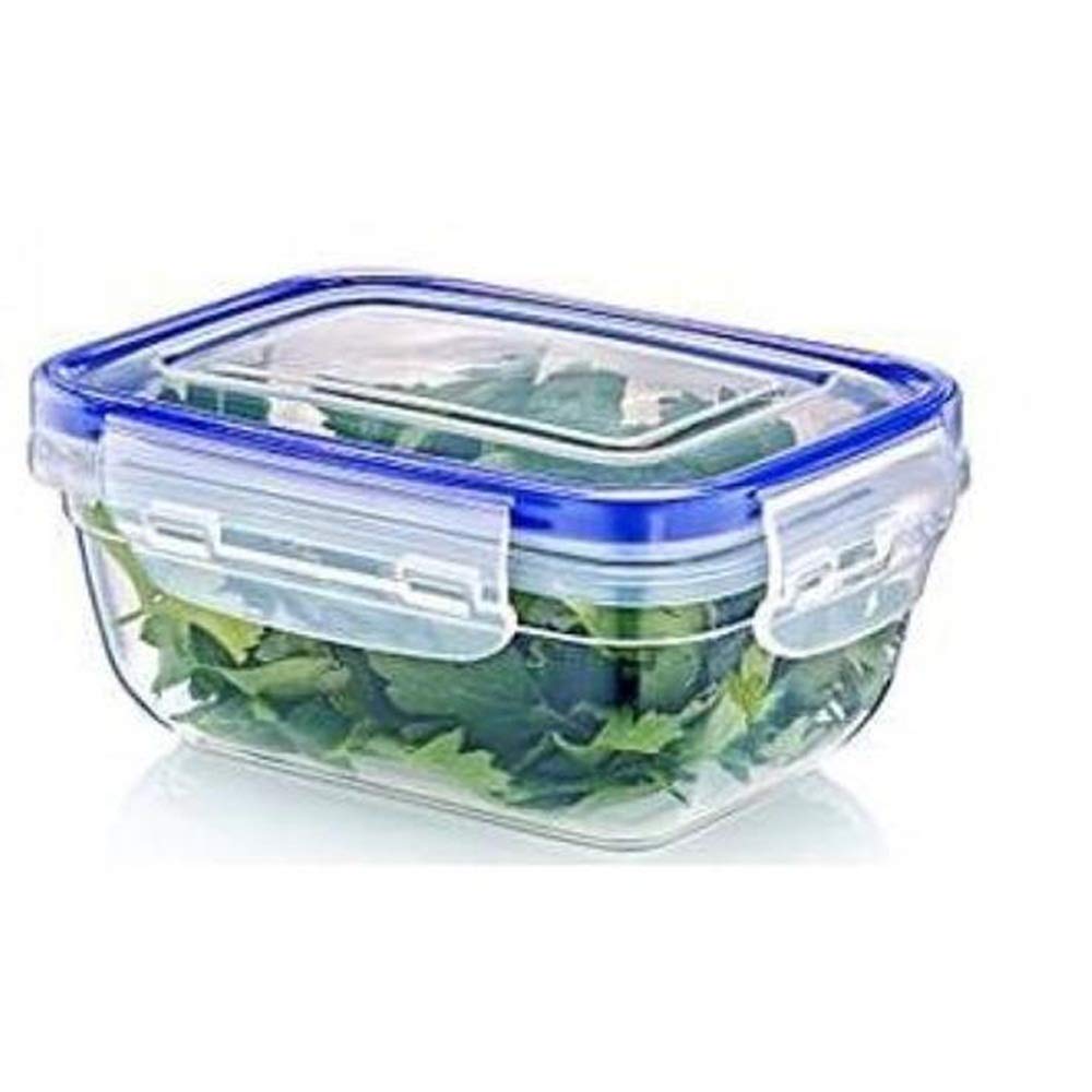 Quality Rectangular Clear Plastic Air Tight Food Storage Containers With Lock Lid Microwave Safe - 400ML Plastic Container