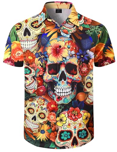 MAYO BIRD OF PARADISE BONE SHIRTS Lサイズ Hibiscus and Bird of Paradise Hawaiian Panel Shirt - Ky's