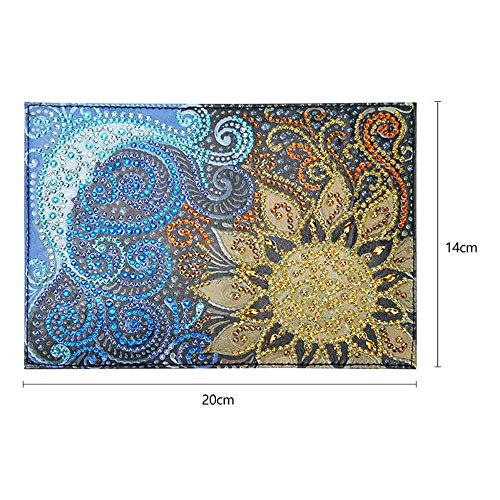 Capa protetora de passaporte Blusea com pintura de diamante, organizador de armazenamento de passapo