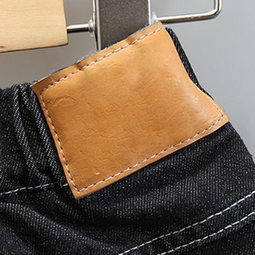 Kids Boys Jeans Elastic Waist 𝗩intage Wide Leg Harlen Denim Pants Casual Baggy Roll Up Trousers with Pocket3