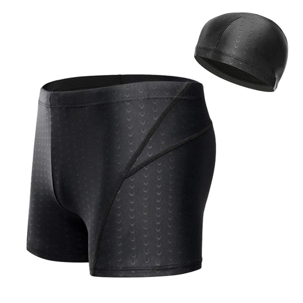 decdeal Men Adjustable Drawstring Swim Shorts Board Shorts Swimwear Quick-Dry Beach Shorts with Swimming Cap-picture-36