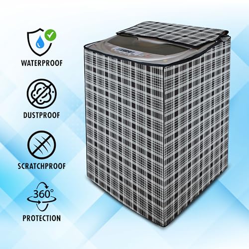 Image of Lithara Top Load Fully Automatic Washing Machine Cover for LG, Samsung, IFB, Whirlpool, Suitable for 8 kg,9 kg & 10 kg - Waterproof, Dustproof Cover (Print-9)