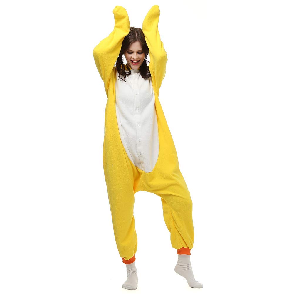 dressfan Animal Jaune Canard Vêtements De Nuit Canard vêtements Cosplay vêtements De Noël Halloween Pyjamas pour Unisexe Adultes