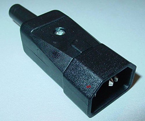 Preisvergleich Produktbild Kaltgerätestecker schwarz, VDE, Gerätestecker. 250V / 10A, Zugentlastung D86