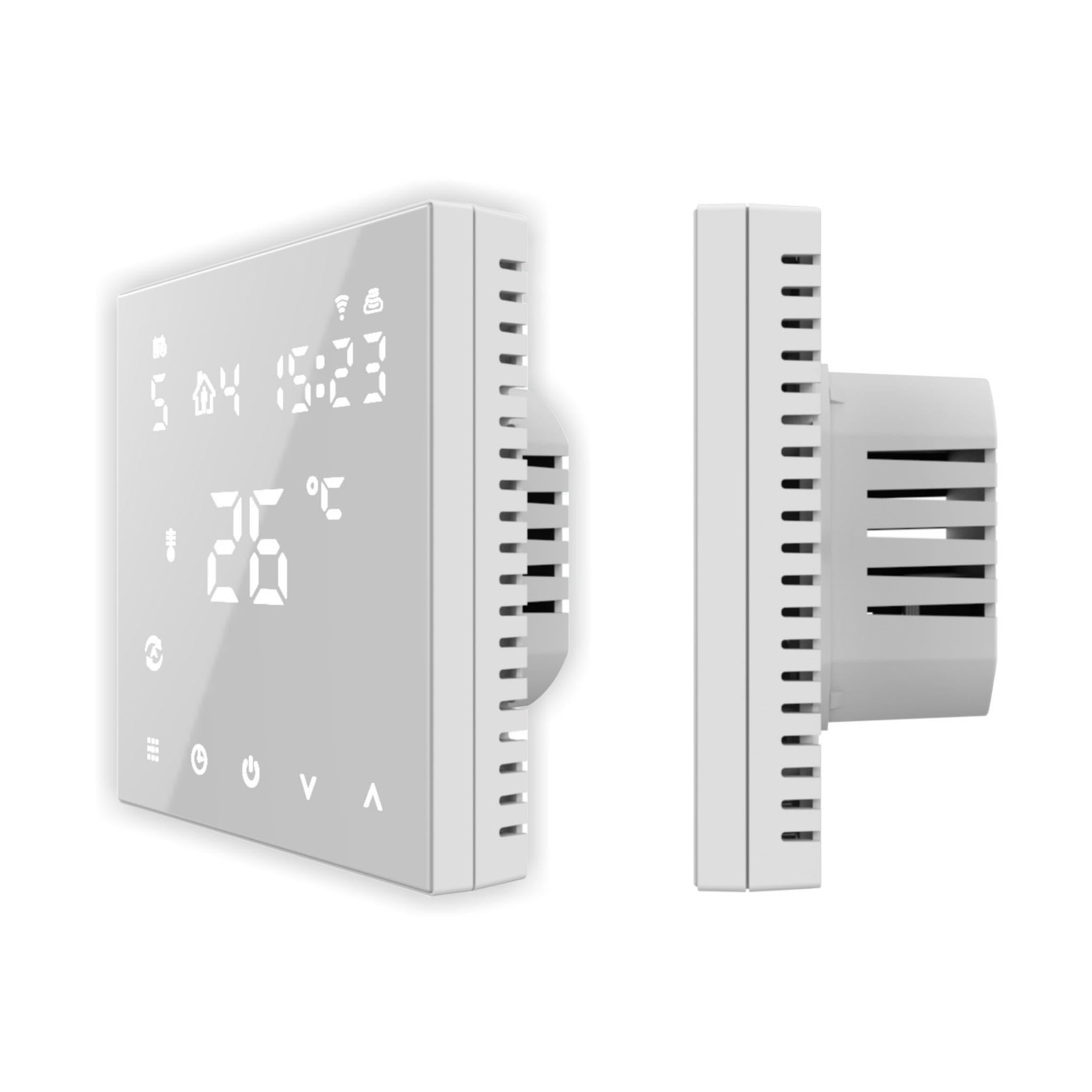Automat-on Zigbee Thermostat Fussbodenheizung | Raumthermostat Fußbodenheizung PRO2 | Steuerung Wandthermostat Fußbodenheizung mit Tuya, SmartLife oder ohne App und Alexa (Weiss)