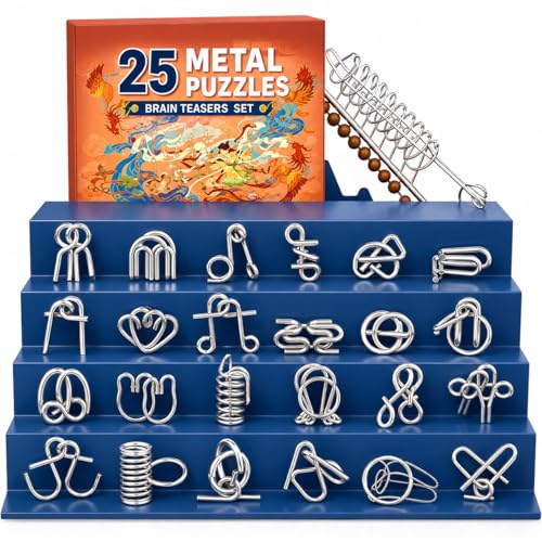Image of Magicwand Stainless Steel 25 Pcs Metallic Intellectual Puzzles for All Age Groups【Pack of 1】