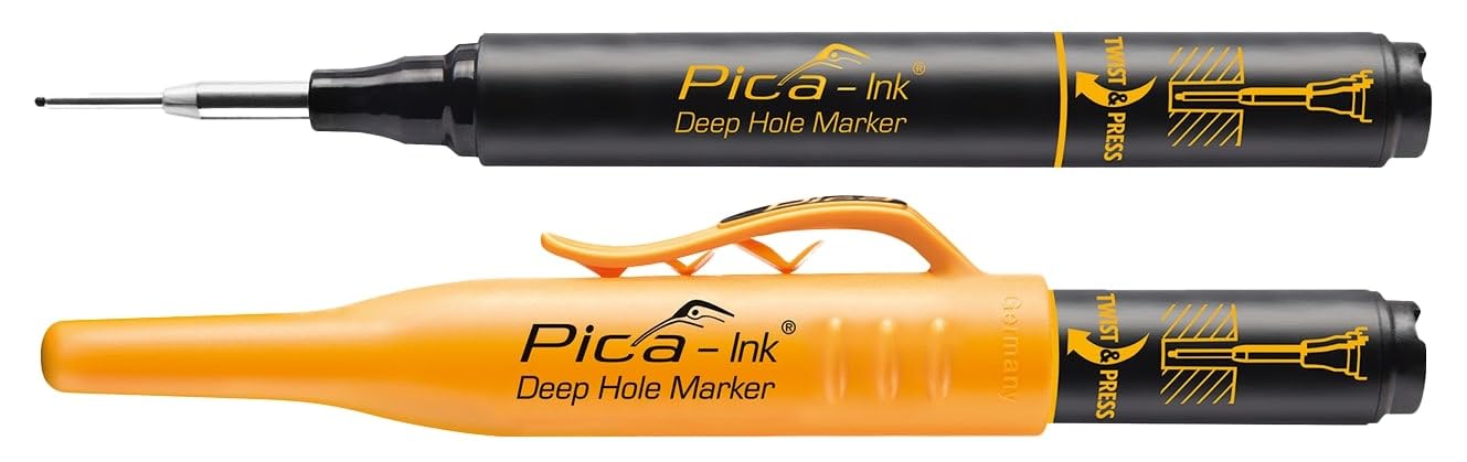 Pica Black Ink Permanent Deep Hole Marker Pen Fine Tip 150-46