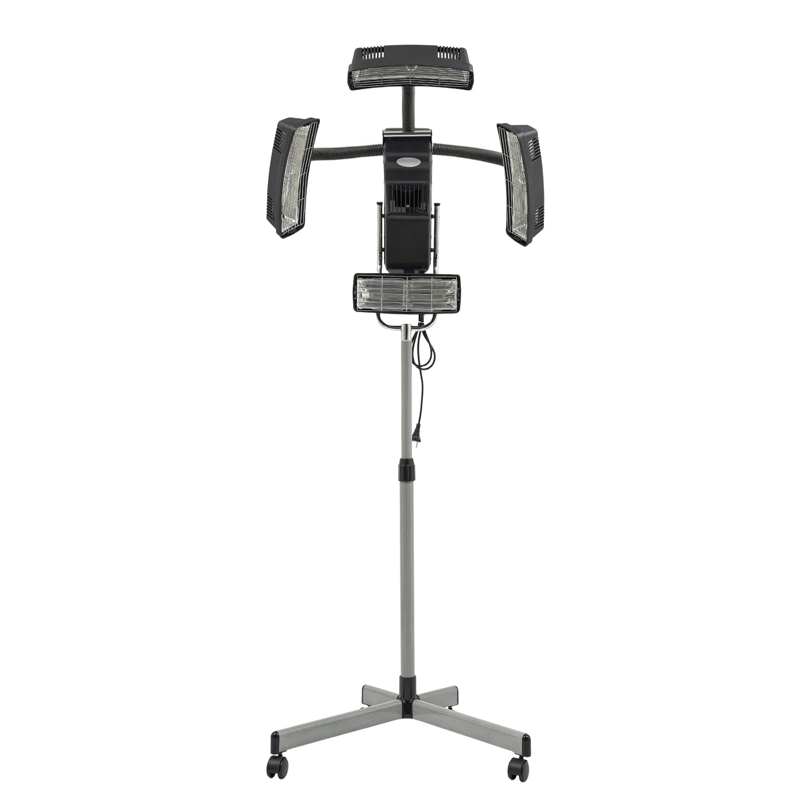 Supporto da pavimento per parrucchiere con cuffia asciugacapelli, temperatura 40-70°C, altezza 150-170 cm