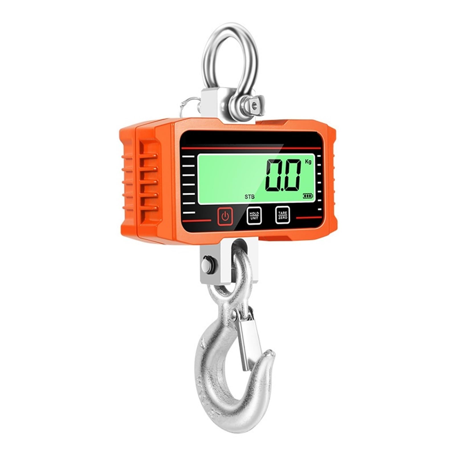 JVDDI Digital Hanging Scale High Load Industrial Heavy Duty Hook Lock Weighing Balance Scales Digital LCD Crane Scale 500kg Heavy Duty Crane Hook(500kg Orange)