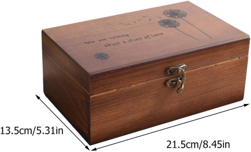 Retro Style Wooden Sewing Box Storage for Scissors Thread Embellishments Home Decor