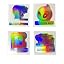 Holographic- One of Each - 4 Sheets in Total