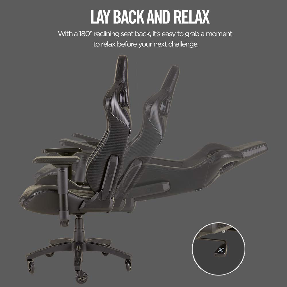 Corsair T1 Race Faux Leather Racing Gaming Office Chair, Easy