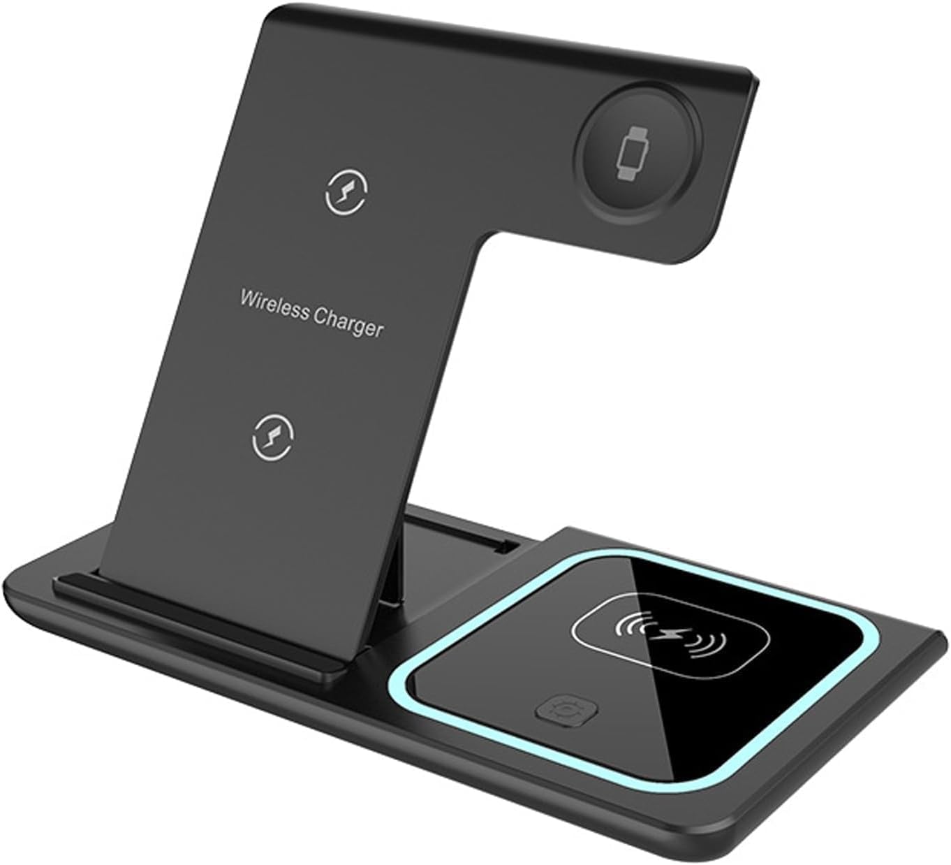 Chargeur sans Fil Conception 3 en 1 Chargement Multi-appareils Protection Multiple Ouverture/Fermeture à 60° par basculement