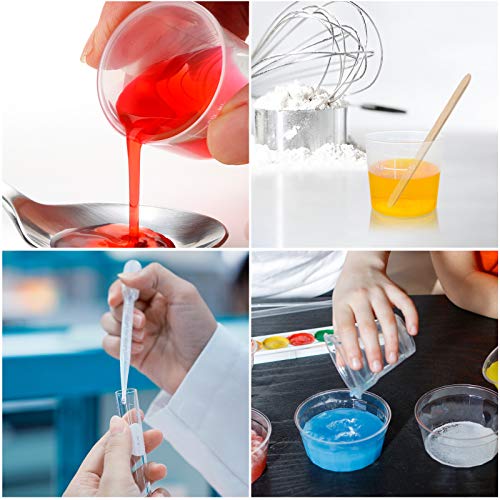 50 Vasos Medidores Plásticos Transparentes Coopay miniatura 6