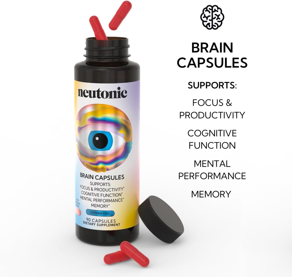 Neutonic Nootropic Brain Supplement | 1 Month Supply 90 Capsules | for Men and Women | Support Memory, Mental Clarity, Cognitive Function | Boost Focus, Energy, Brain Health - Image 4