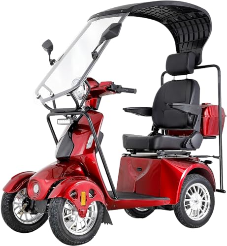 Heavy Duty Mobility Scooter with Roof & Windshield...