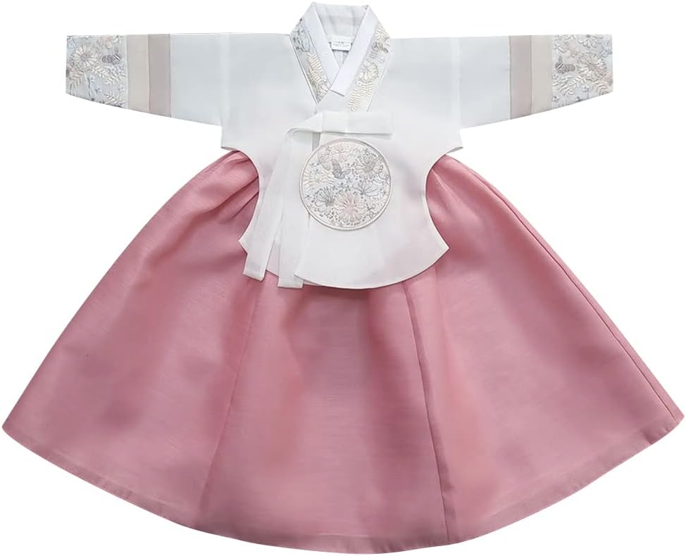 Striped Sleeves Dangui Girl Hanbok for 100~15y/o 4 Colors Korean Dress Baby Kids Hanbok Dol Baekil