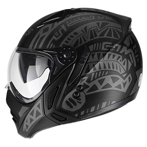 Capacete Aberto Moto Peels Mirage Nazka Preto Fosco com Grafite 56