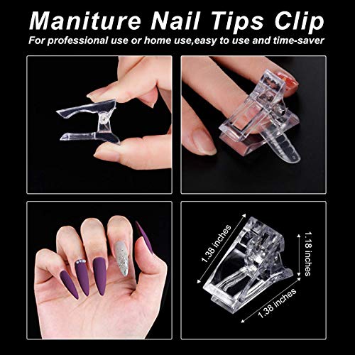 120Pcs Dual Nail Forms Set, Nail Extension Set,Dual Forms Nail gel Nageltips mit 5 Stück Nagel Clips Nagelfeile Nail Art… – Bild 2