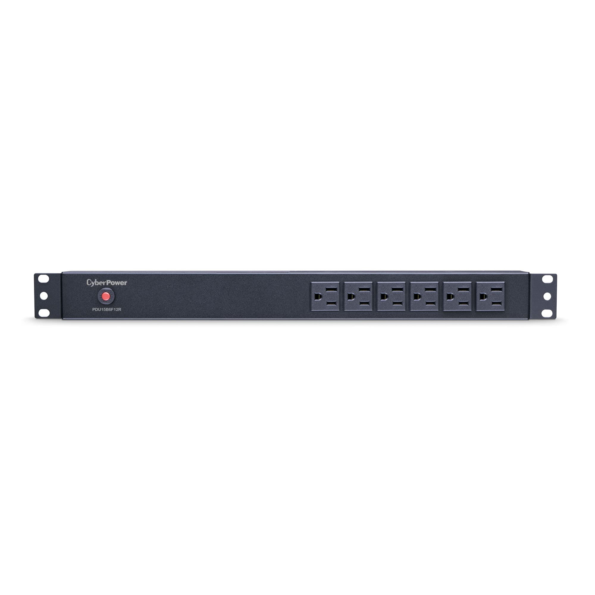 CyberPowerPDU15B6F12R Basic PDU, 100-125V, 15A (Derated to 12A), 18 Outlets, 1U Rackmount