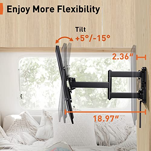 Perlegear Lockable Rv Tv Mount For 13–42 Inch Tvs Up To 44 Lbs, Full Motion Rv Tv Wall Mount With Swivel, Tilt, Pull Cord Lock, Rv Tv Mount For Camper, Rv, Motorhome, Max Vesa 200X200Mm, Pglrvf2 #TOP5