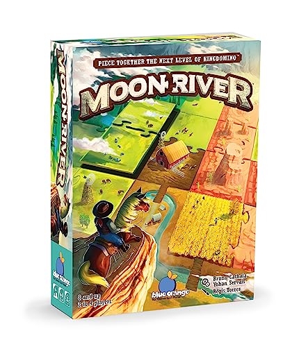 Strategy Board Game, Kingdomino Mechanic with a Twist, Tabletop Game for Kids Teens Adults and Family Game Nights, Ages 8+, 2-4 Players, Moon River by Blue Orange Games