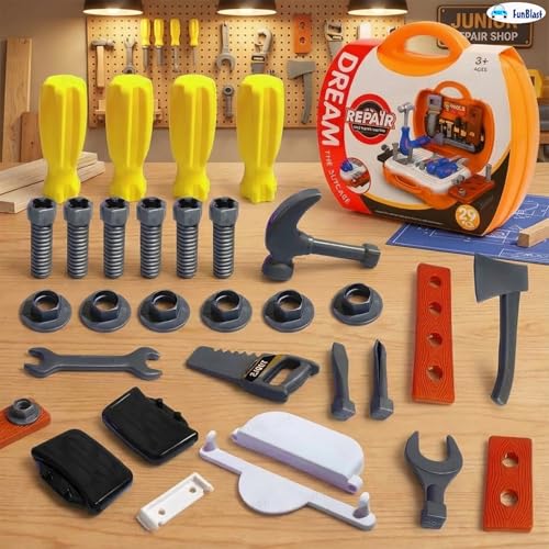 Image of FunBlast Tool Kit Set Toy for Kids, Set of 29 Pcs; Little Engineer Tool Kit Toys, Pretend Play Toys for Boys, Role Play Toys for Toddlers, Learning Toy for Boys, Children (29 Pcs; Multicolor)
