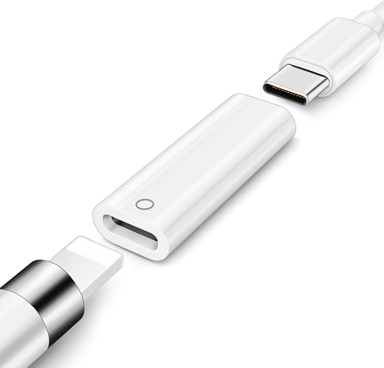 Pencil Charger Adapter for Apple Pencil 1st Generation, USB C to for Lightning Adaptor Charging Dongle Connector Accessories Bluetooth Pairing Only for iPad 10th Gen, USB-C to iPencil 1st Gen Adapter