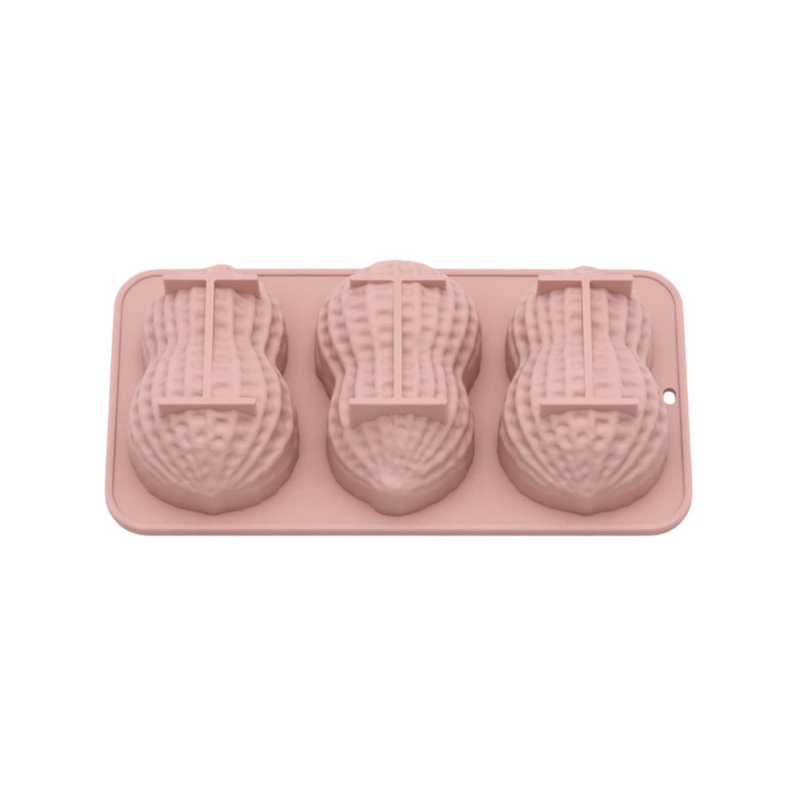 TFAOYS Flexible Silicone Mousses Cake Molds 3 Cavity Peanut Shaped Puddings Baking Bakeware for Parties Green Fruit Baking Multipurpose Dessert