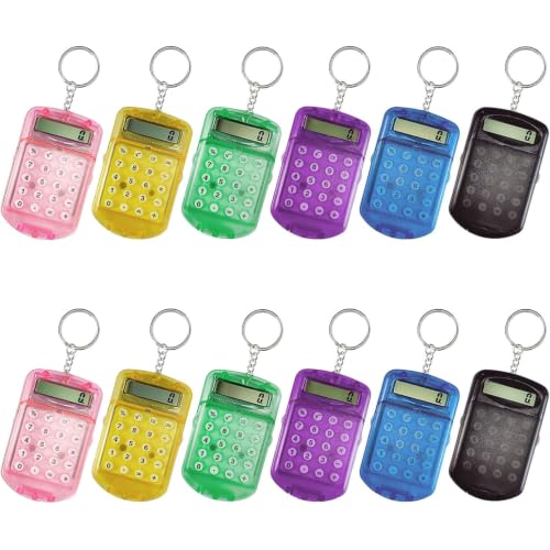 Llaveros con calculadora mini para resolver operaciones matemáticas rápidas en el colegio