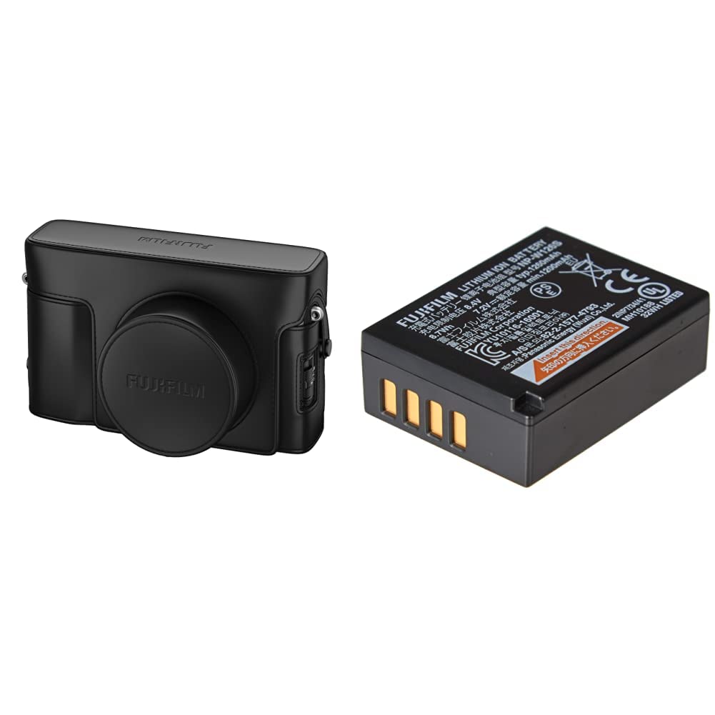 Fujifilm BLC-X100V Full Premium Camera Case, Black & NP-W126 Lithium-Ion Battery for X-Pro1, X-E1, X-M1, X-A1