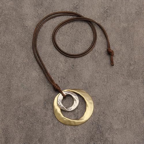 Boho Necklaces for Women Cord Necklace with Pendant Long Silver Necklace Vintage Sweater Necklace Hippie Jewelry for Women Gifts4