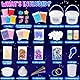 Highttoy Leuchtender Slime & Squishy Selber Machen Set,300ml Clear Slime & 300ml Butter Schleim Kinder Set mit 25 Add-Ins,Stressabbau Sensorik Spielzeug Geschenk für Kinderparty Geburtstag
