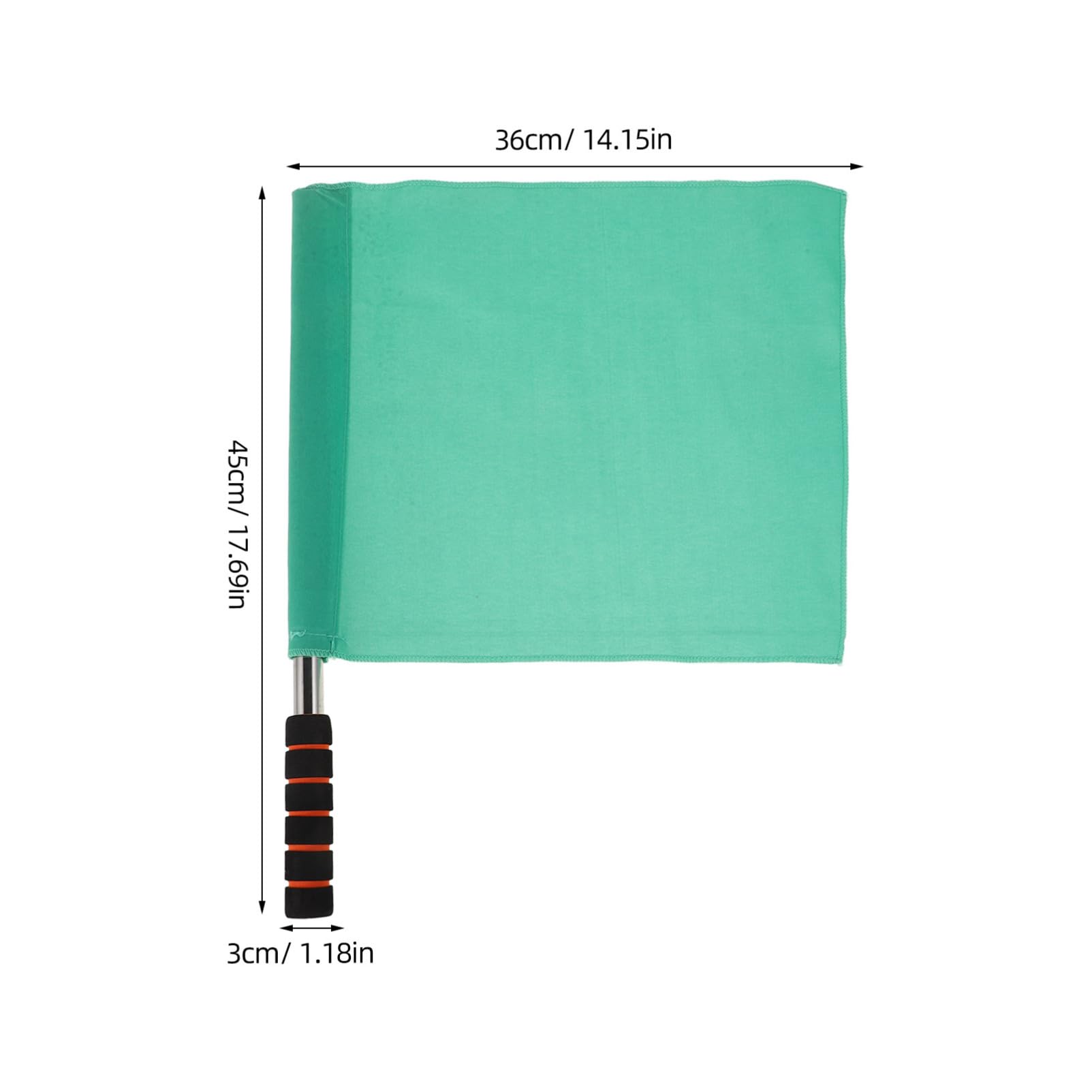 KICHOUSE Stainless Steel Pole Flag 4pcs Waving Flag Set for Match Referee for Outdoor Sports