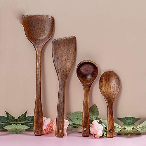 4 Styles Wings of Wood Utensils Wooden Spoon Ladle Long Shovel Tableware Wood Utensilios Skimmer Cooking Kitchen Set