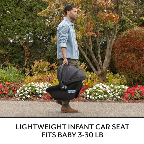 Image of Evenflo Revolve180 LiteMax NXT Rotating Rear-Facing Lightweight Preemie and Infant Car Seat 3-30lbs. Easy Install with Base (Rose Pink)