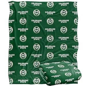 Colorado State University Rams Blanket, 50″x60″, Logo Pattern, Silky Touch Super Soft Throw