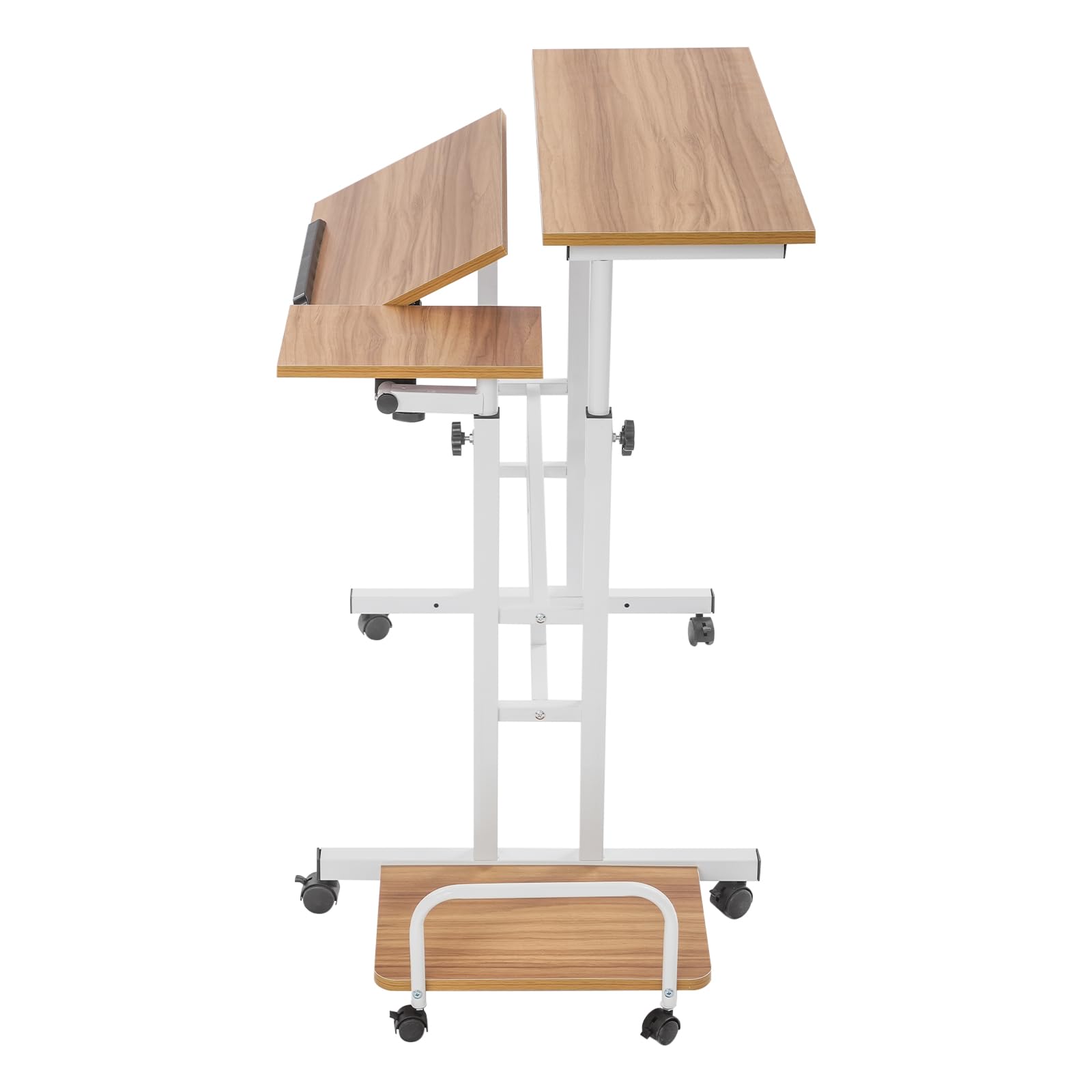 Foldable Standing Desk with Wheels Adjustable Height 26 4-45 3 Multi-Functional Computer Desk for Home Office 44lbs Load — view 6