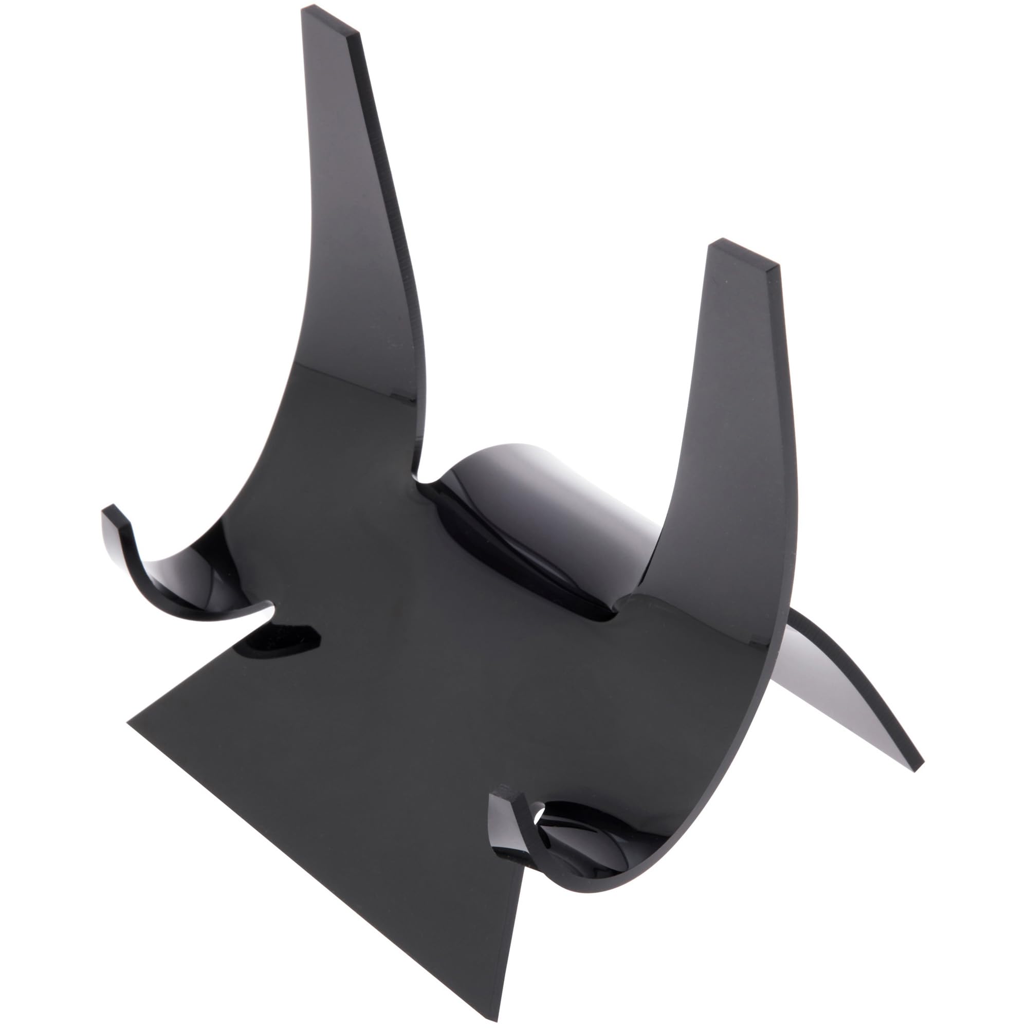 Plymor Black Acrylic Double-Scoop Display Easel, 4.875" H x 4.75" W x 4" D (2 Pack)