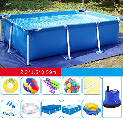 WRJ Deck Plane Rectangular Dustproof Waterproof Foldable Easy Cover Pools Outdoor Beach Summer Party Multifunctional Indoor Playground Space Fishpond Pet Pool Paddling Pool,Style 5