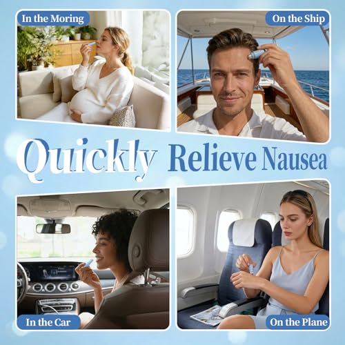 Image of Hion Nausea Relief Inhaler 100% Natural Essential Oil,Dual-Use for Motion Sickness,Morning Sickness,Sea Sickness with Fast-Acting Relief,Zestiness,2Pcs