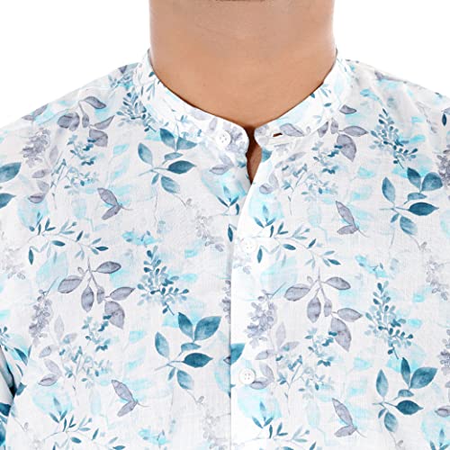Image of Venisa Men's Cotton Blended Printed Casual Shirt