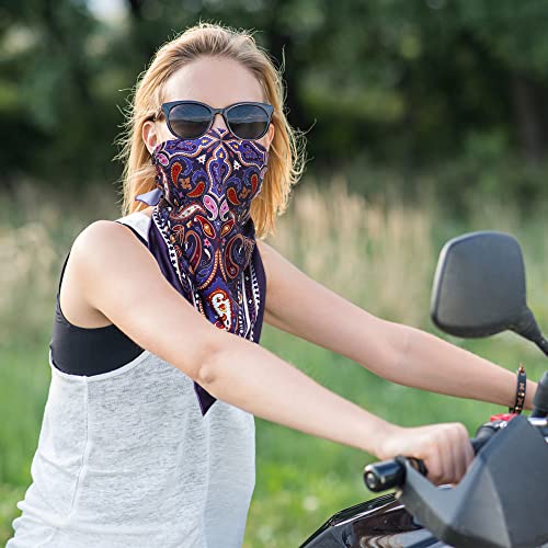 Sunmeci Bandana For Men - Paisley Pattern Print Pirate Cool Breathable Bandana Cowboy Scarf 23.6" X23.6 #TOP7