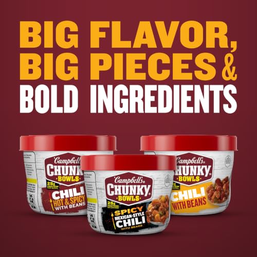 Image of Campbell's Chunky White Bean Chicken Chili, 15.25 oz Bowl (Pack of 8)