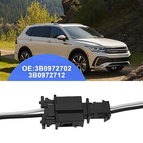EMSea 2 Sätze 2-poliger Stecker Und Buchsenkabel Kompatibel mit VW Kompatibel mit Audi Kfz Hochtöner Sensor Kabelbaumstecker Fahrzeugzubehör 3B0972702 3B0972712