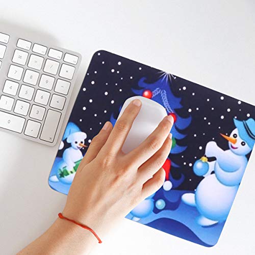 Mobestech 2 peças antiderrapantes mouse pads de natal mouse pads de borracha acessórios de mesa