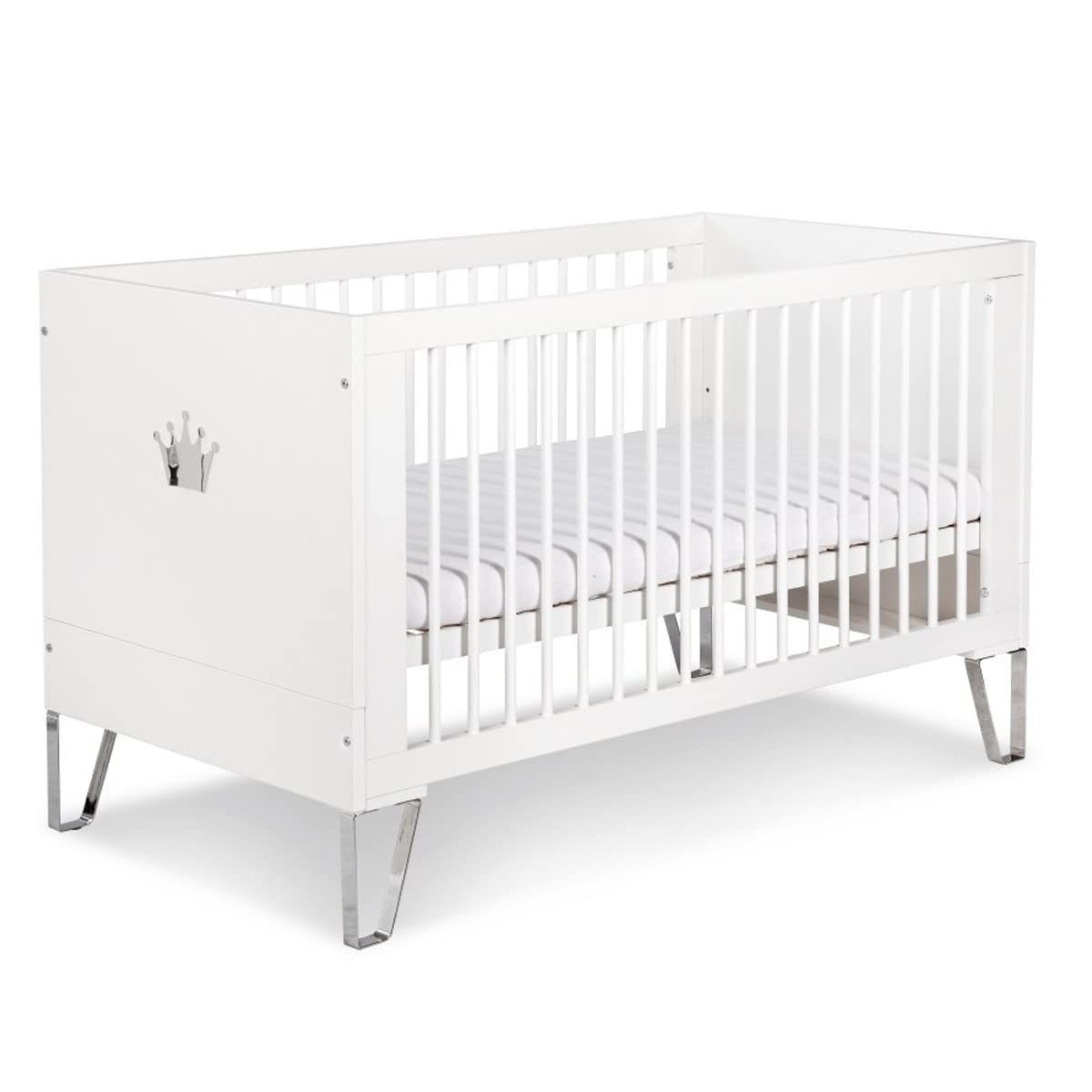 Mon Mobilier Design Blanka Cuna evolutiva Convertible en cama Niño 140X70 Blanco