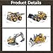 Construction Rc Set of 4, Mini RcConstruction Vehicles Rc Excavator, 2.4ghz Remote Control ConstructionVehicle, Alloy Material Simulate True Scale (Bulldozer)