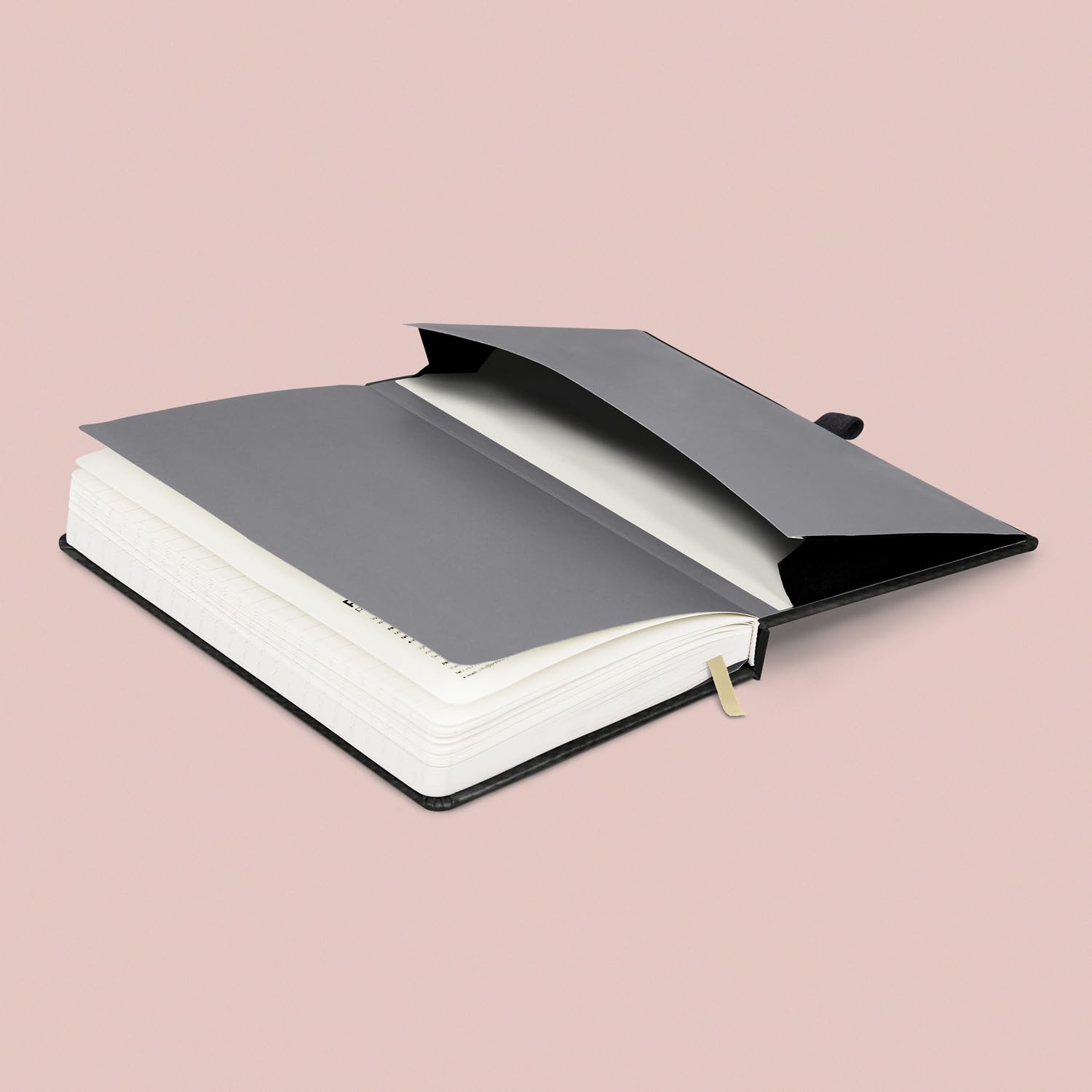 NOTIQUE Lined Notebook with Elastic Band, 13 x 21 cm, Approx. A5, Designer Hardcover Notebook, Notepad, Journal, Diary for Adults, Women (Elegant) - Image 3