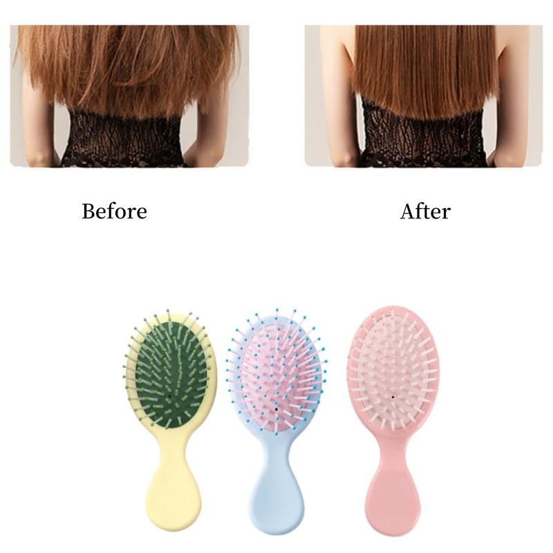 YANCAUYUNL Air Bag Comb 3pcs Mini Comb Hair Plastic Macaron Massage Hair Brush Women Dry for Hair Care Mini Scalp Tool Child or Girl Travel - Image 4